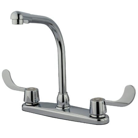 Kingston Brass KB761 8" Centerset Kitchen Faucet, Polished Chrome KB761